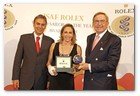 :: Pulse para Ampliar :: ISAF Rolex World Sailor of the Year Awards 2008: Sr. Don Roland Schuler Consejero Delegado Rolex, Alessandra Sensini y S. M. El Rey Constantino de Grecia