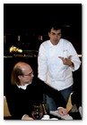 :: Pulse para Ampliar :: Barcelona, 26/11/08. 30 Aniversario Javier Simorra y Ramón Freixa -Chef dos estrellas Michelin- explicando detalles del menú