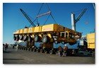 :: Pulse para Ampliar :: Uno de los megatransportes usados para mover las antenas en ALMA en el momento de su llegada a Chile
