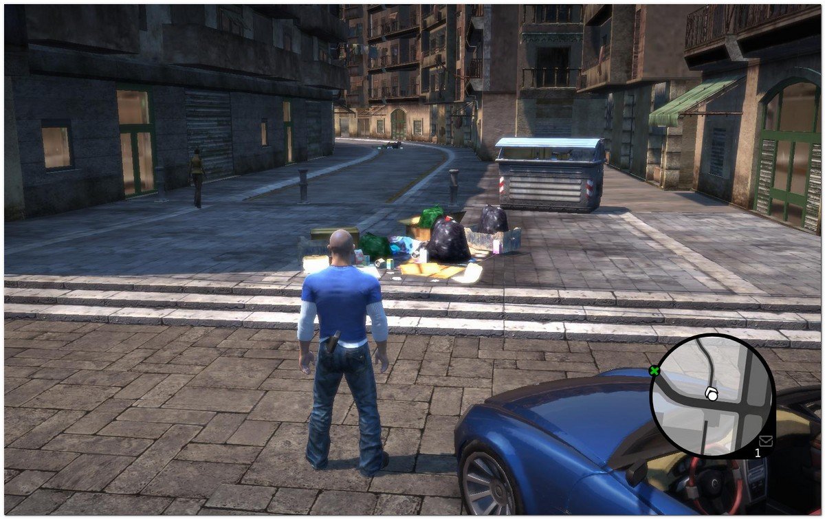 Captura de pantalla de "Wheelman" juego de accin basado en Barcelona