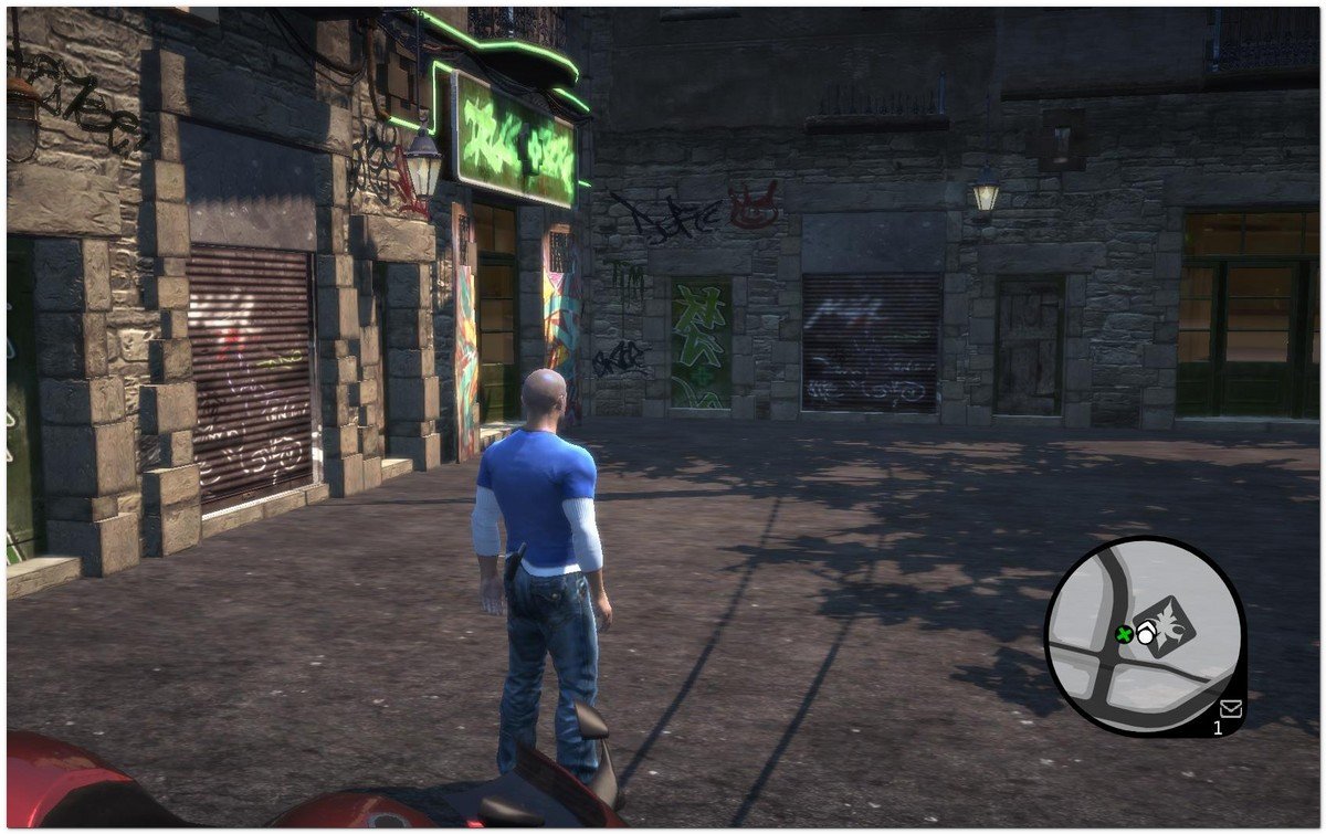 Captura de pantalla de "Wheelman" juego de accin basado en Barcelona