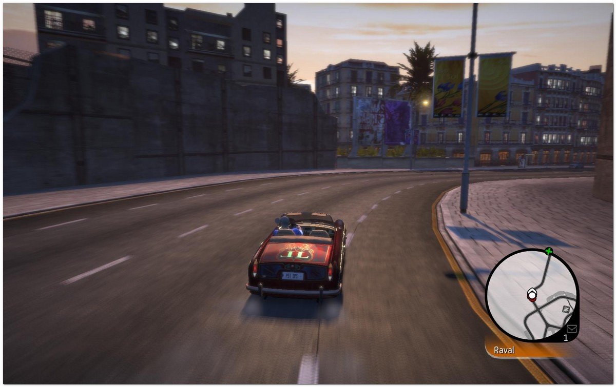Captura de pantalla de "Wheelman" juego de accin basado en Barcelona