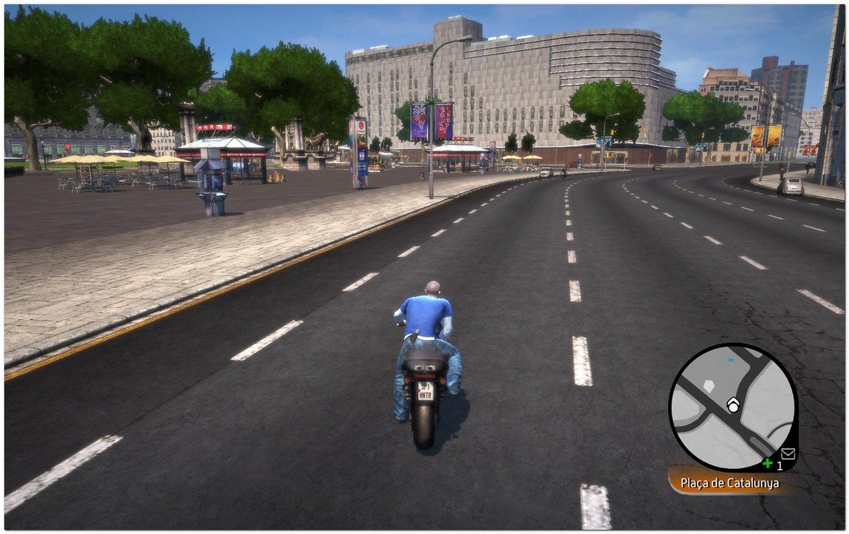 Captura de pantalla de "Wheelman" juego de accin basado en Barcelona