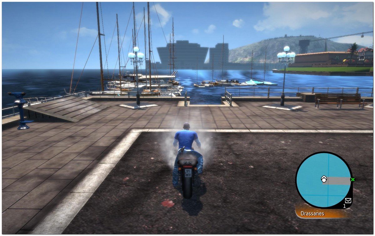 Captura de pantalla de "Wheelman" juego de accin basado en Barcelona