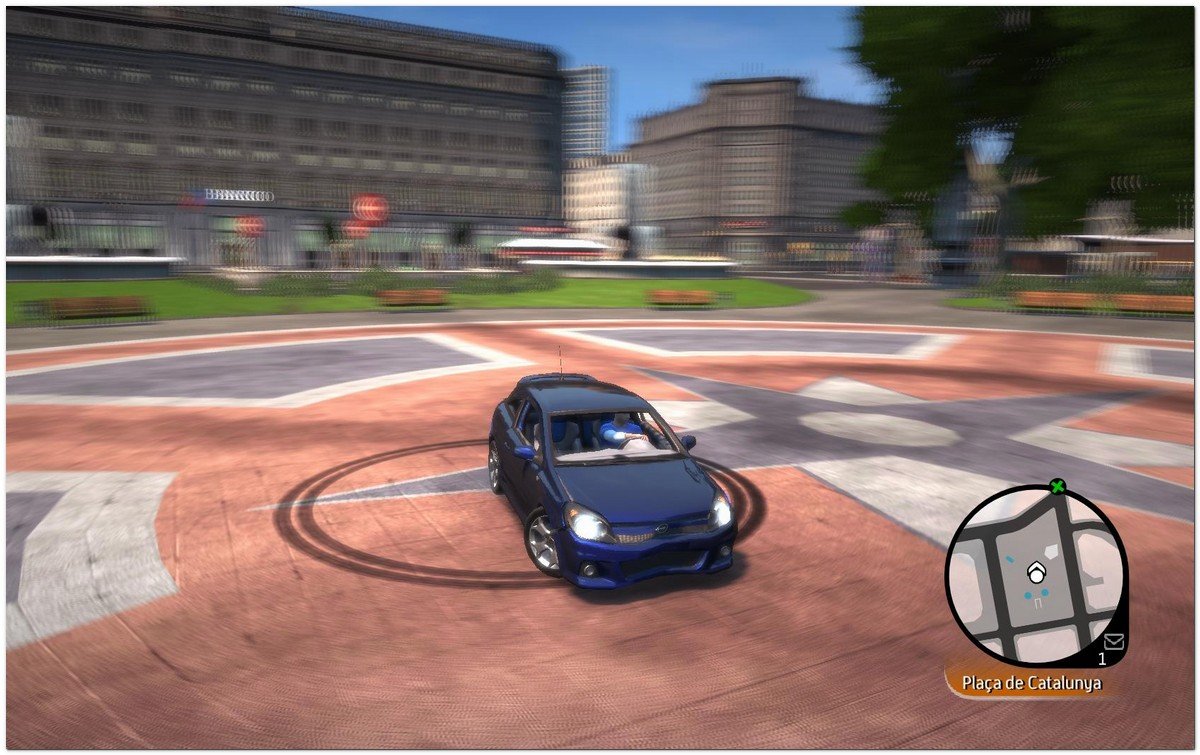 Captura de pantalla de "Wheelman" juego de accin basado en Barcelona