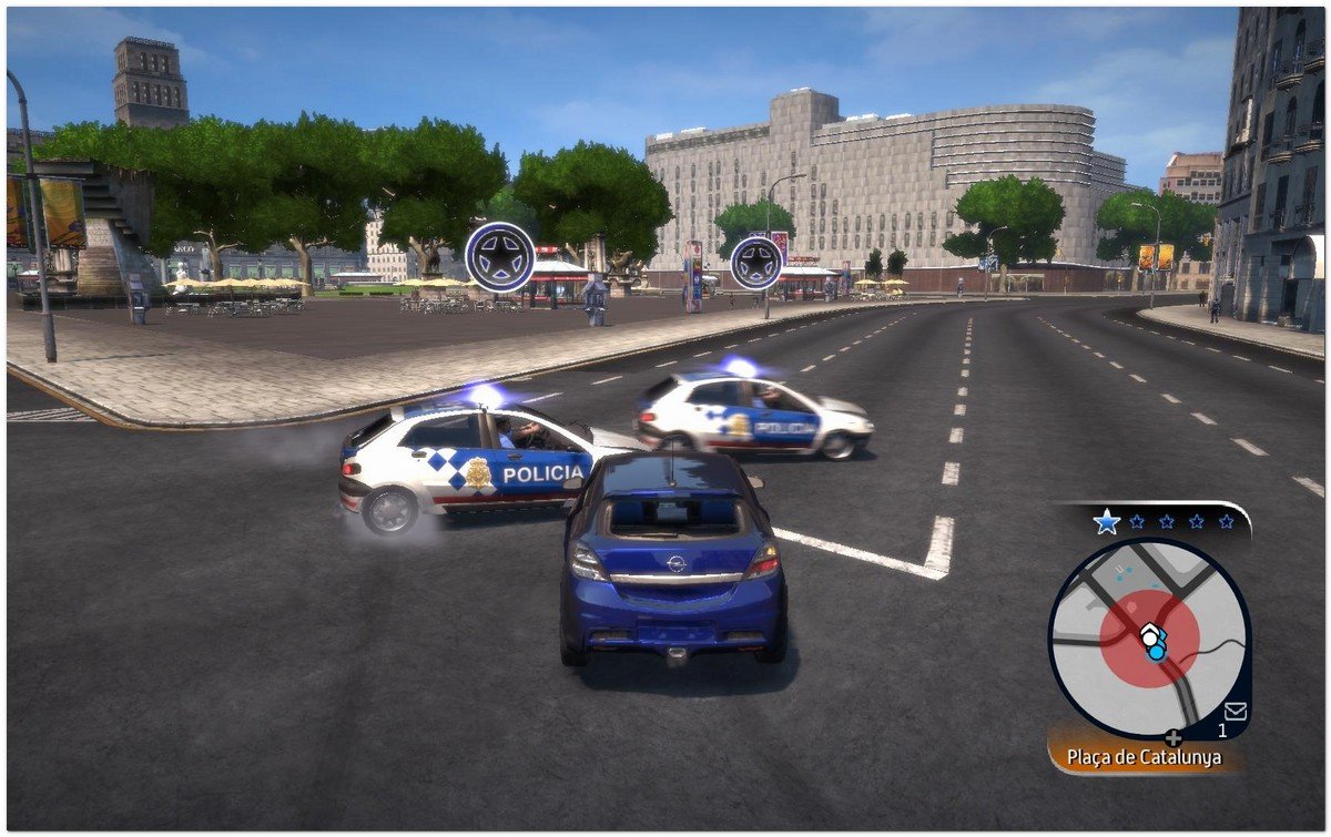 Captura de pantalla de "Wheelman" juego de accin basado en Barcelona
