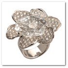 :: Pulse para Ampliar :: SEP09.- Colección Gardenia, de Carrera y Carrera (White Gold & Diamonds Maxi Gardenia Ring)