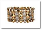 :: Pulse para Ampliar :: SEP09.- Colección Mosaico, de Carrera y Carrera (White and Yellow Gold with Diamonds Mosaico Ring)