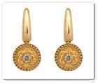 :: Pulse para Ampliar :: SEP09.- Colección Mosaico, de Carrera y Carrera (Yellow Gold & Diamonds Mini Mosaico Earrings)