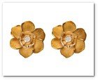 :: Pulse para Ampliar :: SEP09.- Colección Gardenia, de Carrera y Carrera (Yellow Gold Gardenia Earrings)