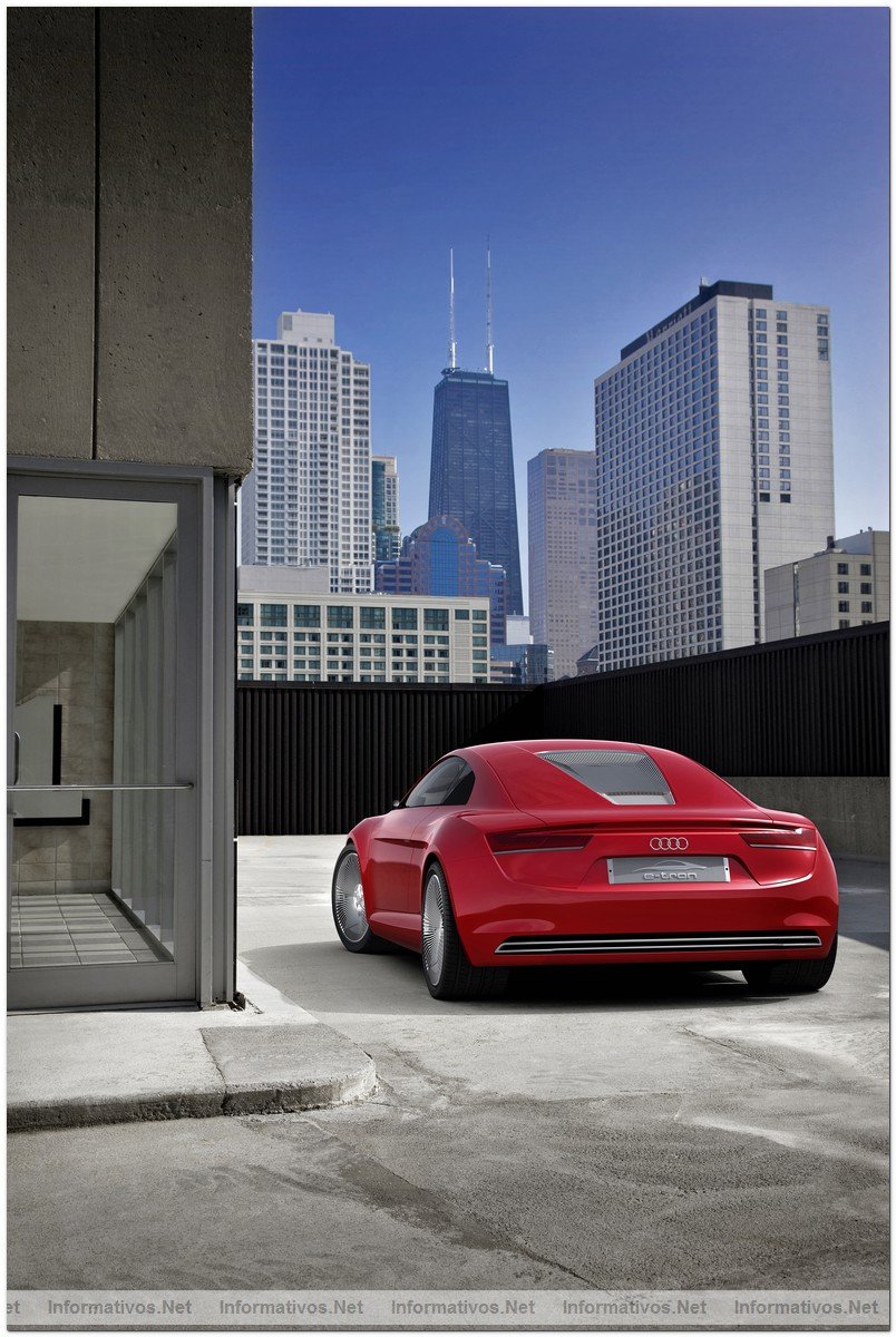 Audi presenta el elemento estrella del IAA 2009: el e-tron, un vehculo deportivo de alto rendimiento con sistema de propulsin totalmente elctrica.