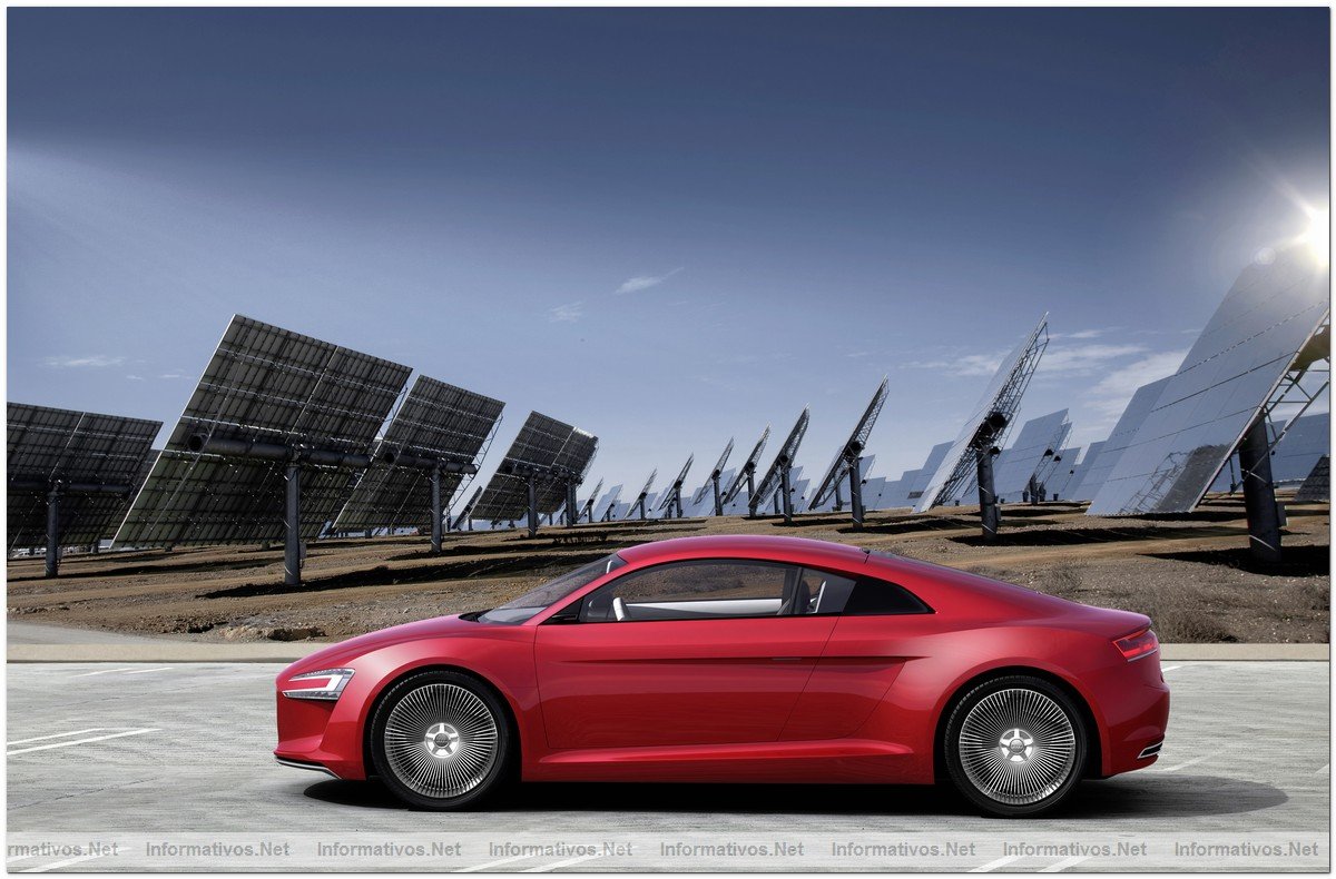Audi presenta el elemento estrella del IAA 2009: el e-tron, un vehculo deportivo de alto rendimiento con sistema de propulsin totalmente elctrica.