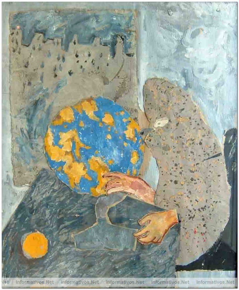 Barcelo.118 x 97 mixta y collage sobre cartn, 1982.