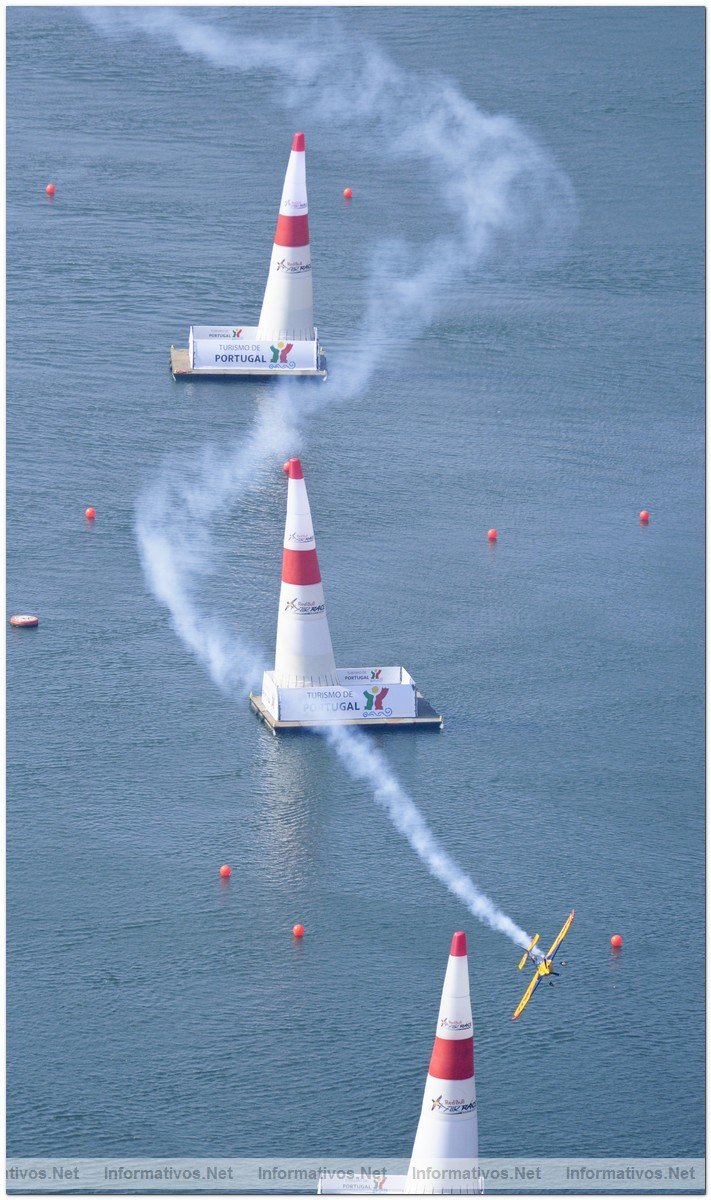 Australian pilot Matt Hall at the fifth round of the 2009 Red Bull Air Race World Championship in Porto, Portugal,  September 13,  2009.