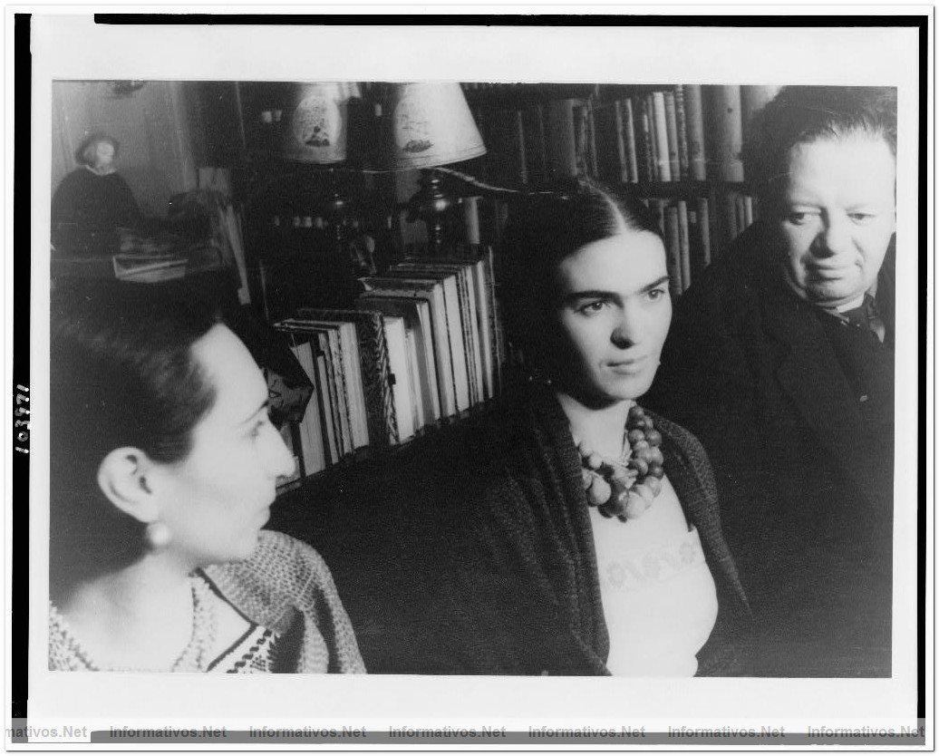 Portrait of Diego Rivera and Malu Block and Frida Kahlo de Rivera