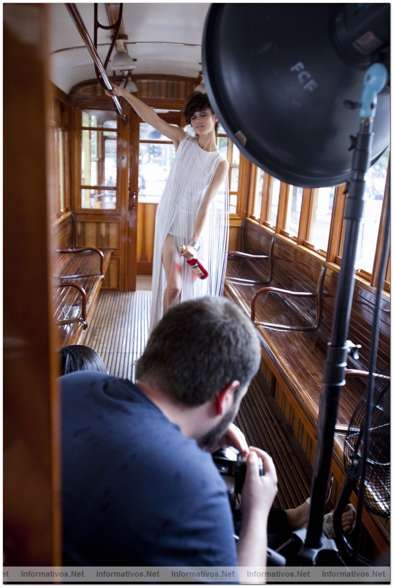 Making of del Calendario Campari 2010 con Olga Kurylenko. Location: Historical Urban Railway 609

Outfit: Jil Sander - Jewellery: Sharra Pagano