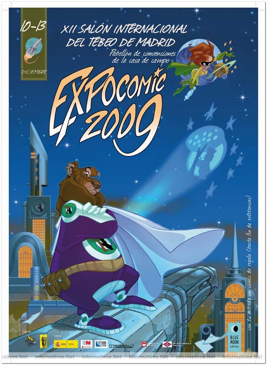 Cartel de Expocmic, el Saln del Cmic de Madrid: del 10 al 13 de DIC09