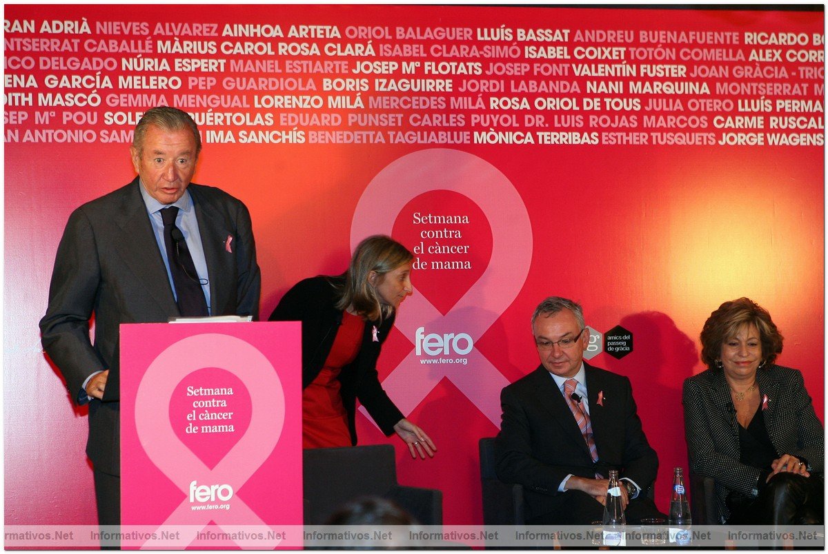 BCN, 19OCT09.- Semana Internacional de la Lucha contra el Cncer de Mama en Barcelona (por FERO)
Intervencin del presidente de la Fundacin Oncolgica de Investigacin Fero, Leopodo Rods