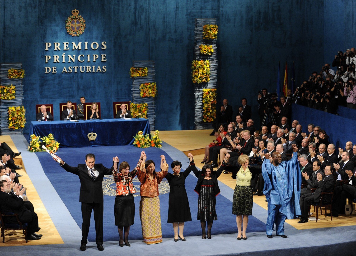 Ceremonia de entrega 2009, Margaret Chan y otros representantes de la OMS