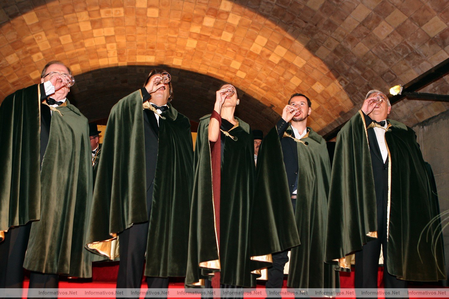 Ceremonia de Investidura Tardoral de la Confraria del Cava Sant Sadurn 2009. Cofrades de Mrito: Josep Vilaseca, Francesc Orriols, Carme Elias, Jordi Labanda y Ricard Pags