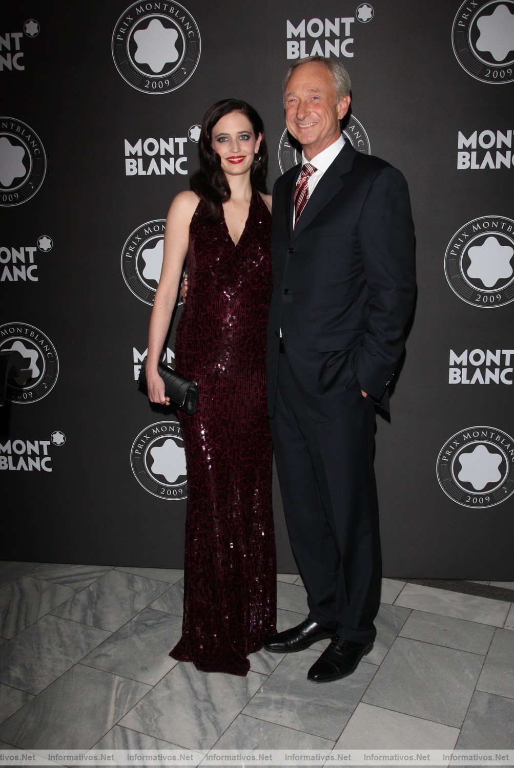 Premio Prix 2009 de Montblanc: Eva Green y Lutz Bethge CEO Montblanc International