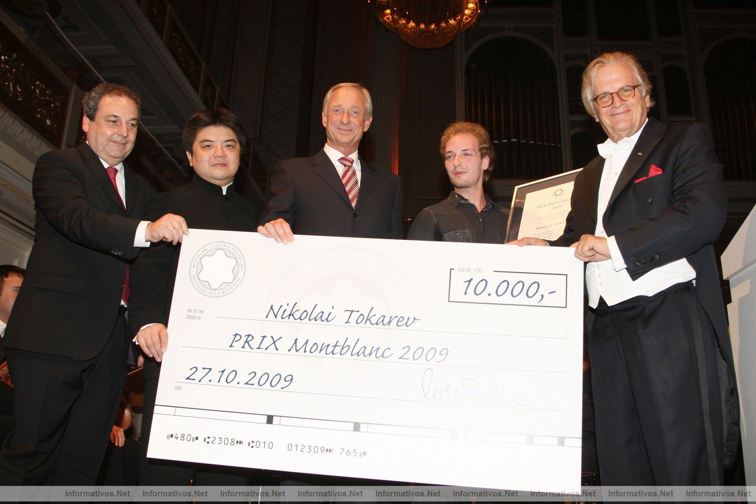 Premio Prix 2009 de Montblanc: entrega del premio al pianista ruso Nikolai Tokarev