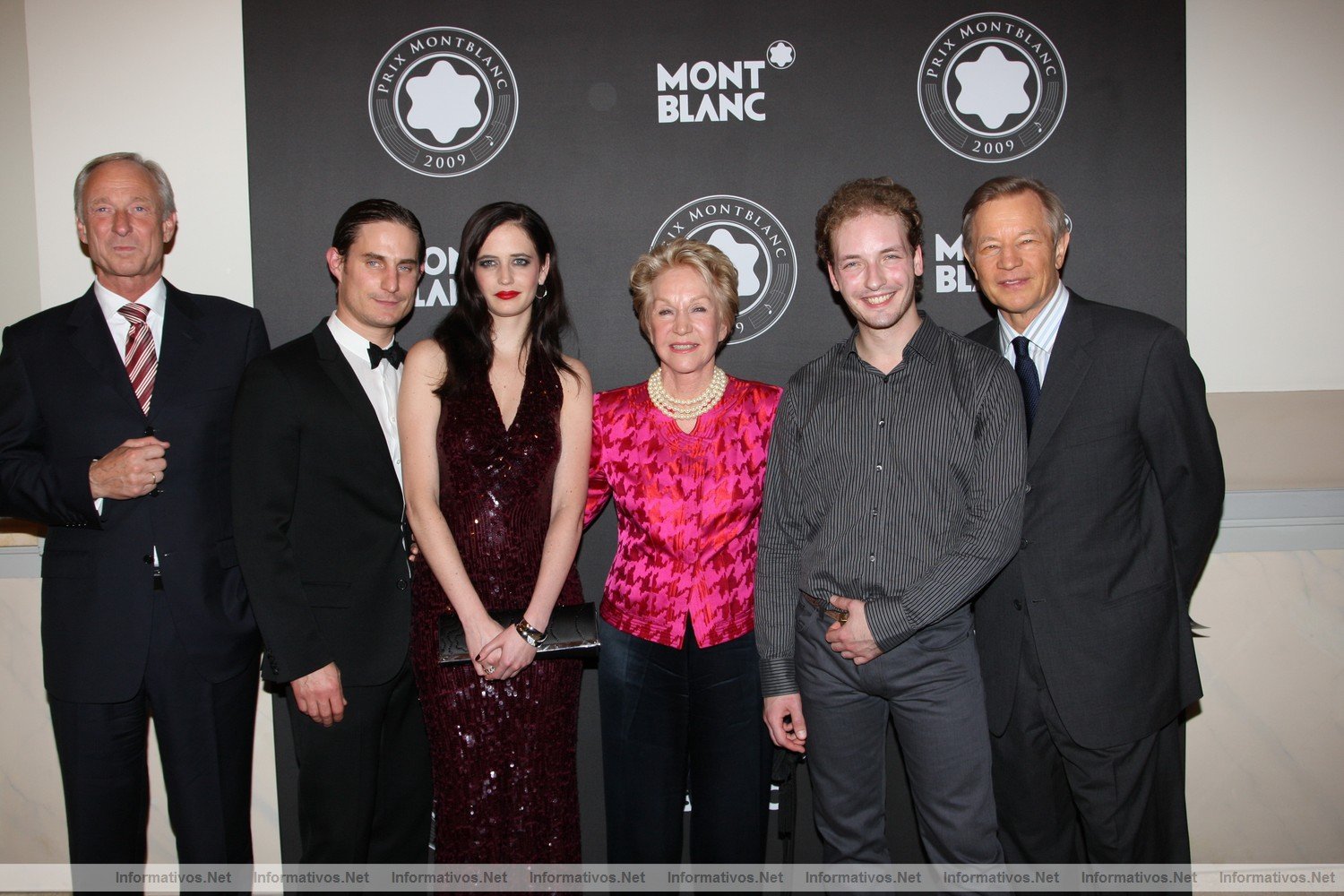 Premio Prix 2009 de Montblanc: Lutz Bethge CEO Montblanc International, Clemens Schick, Eva Green,  Pat York, Nikolai Tokarev y Michael York