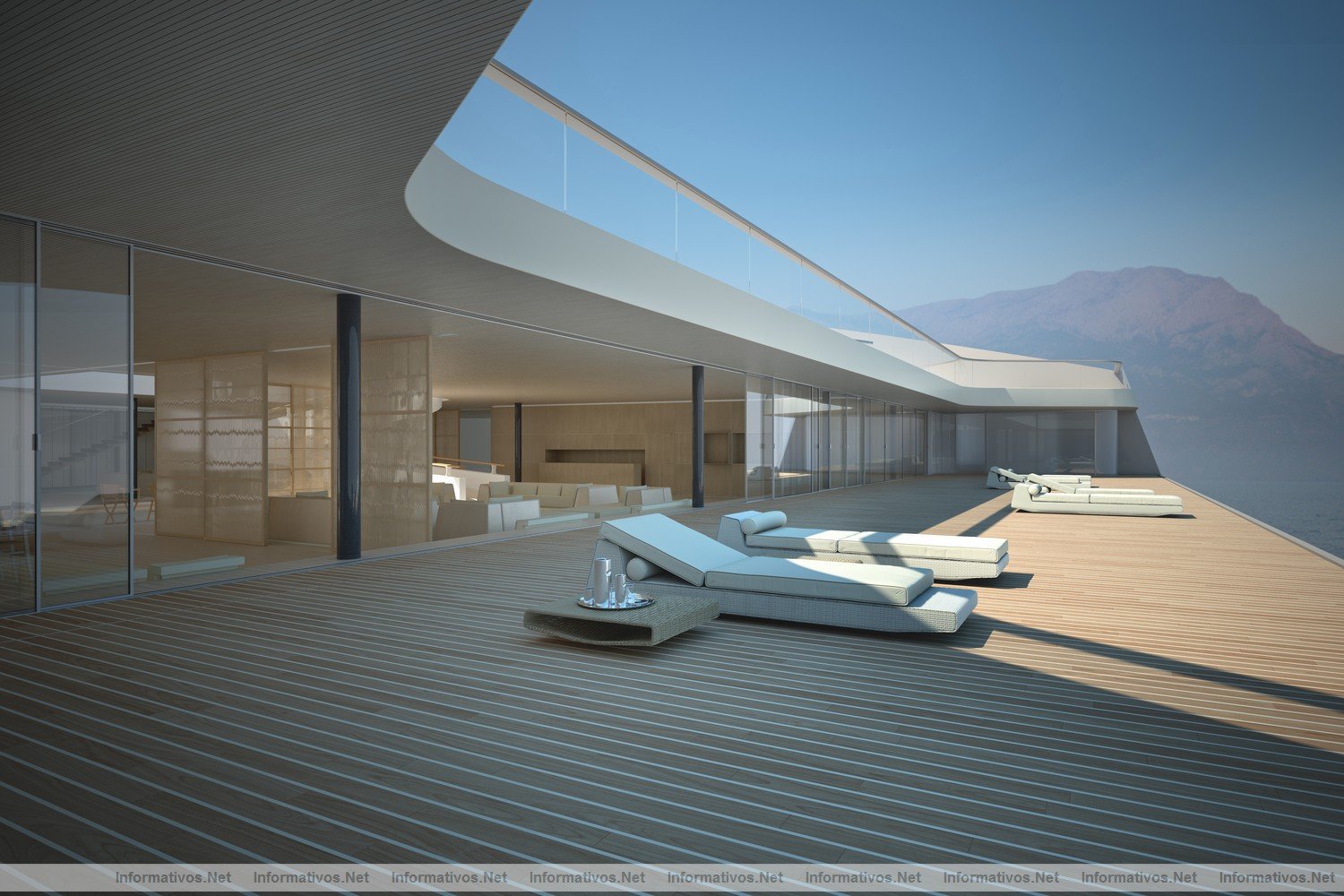 WHY: WALLY HERMS YACHT.- Vista de la playa de popa