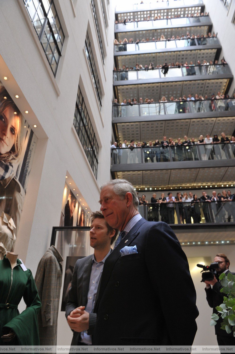 Burberry Creative Director Christopher Bailey and HRH The Prince of Wales at the Burberry global headquarters, London