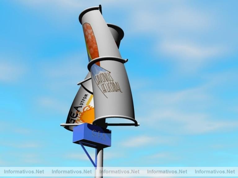 Ocho alumnos de la Universidad Tcnica Federico Santa Mara trabajan en el proyecto "Aerogenerador Savonius de giro Helicoidal"