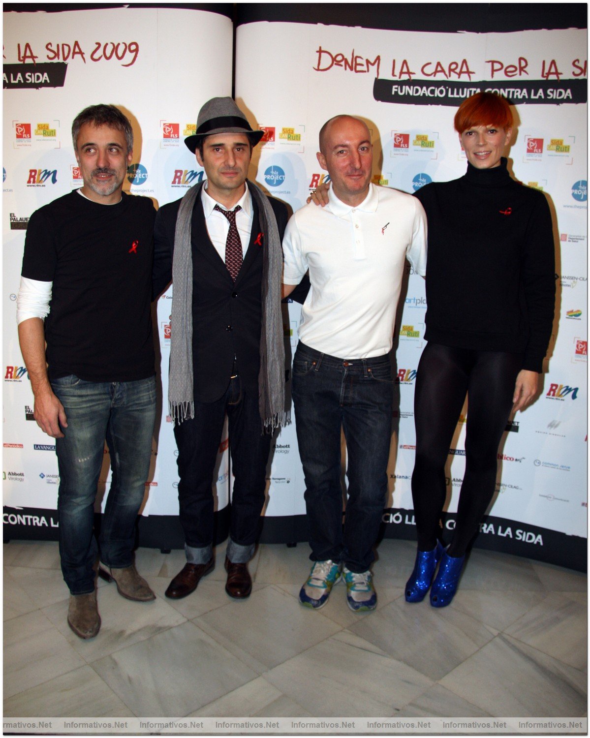 Concierto benfico "Demos la cara por el sida", promovido por la Fundacin Lucha contra el Sida: Sergi Arola (izq) y Bimba Bos (dcha.)