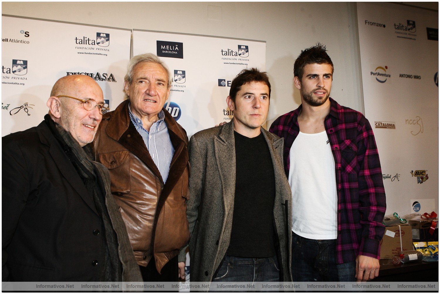 Presentacin del Calendario Talita 2010: Antonio Mir, Luis del Olmo, Manuel Fuentes y Gerard Piqu