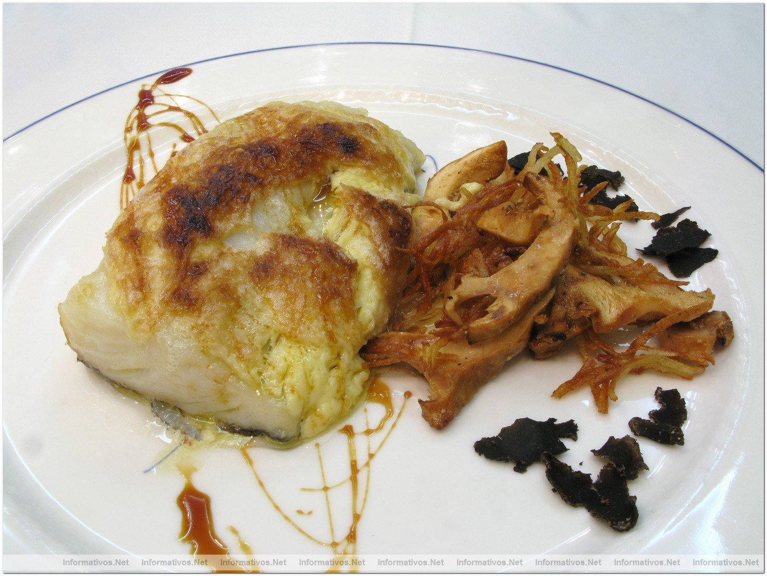 La Cocina de Mara Luisa: Bacalao gratinado con Cantarelu Cibarius y trufa negra