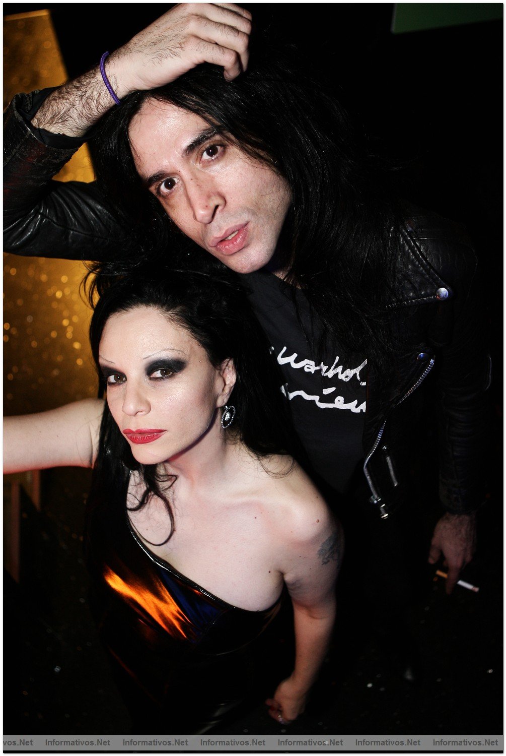 BCN29DIC09.- Fiesta Privada Fangoria en el Hotel Axel: Mario Vaquerizo y su esposa, Olvido Gara (Alaska)