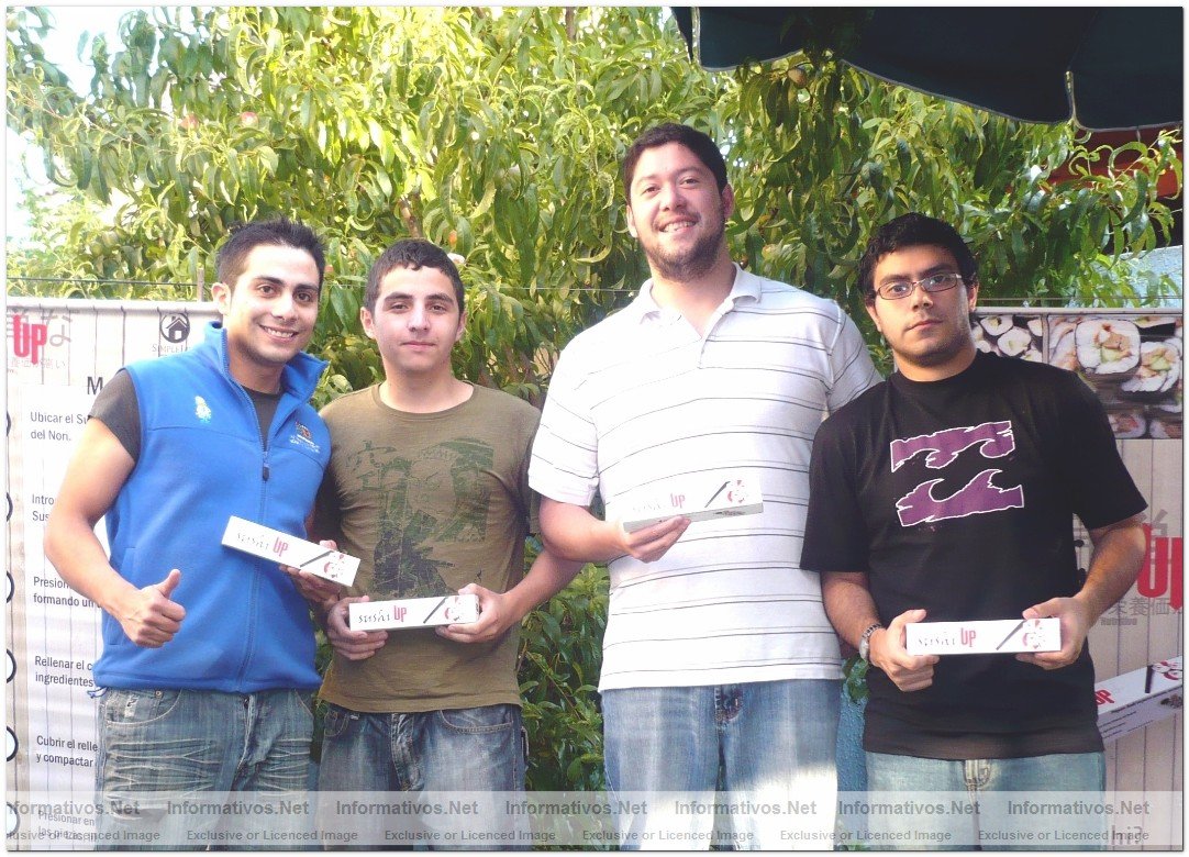 Andrs Ego-Aguirre, Alex Ossandn, Cristian Olivares y Paolo Stagno, creadores de Sushi Up