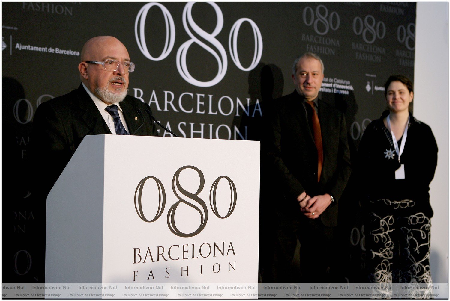 BCN26ENE010.- Pasarela Moda 080: Rueda de Prensa Inauguracin con Josep Huguet, Conseller de innovacin de la Generalitat de Catalua