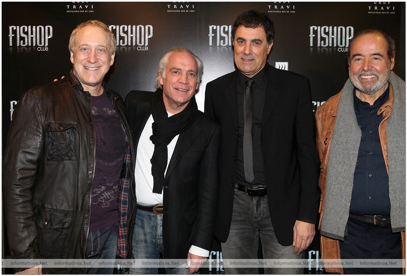 BCN.18FEB010.- Inauguracin del nuevo Fishop Club en Barcelona. Josep Ma. Mainat, Josep Soler, Toni Cruz y Miquel Angel Pasqual