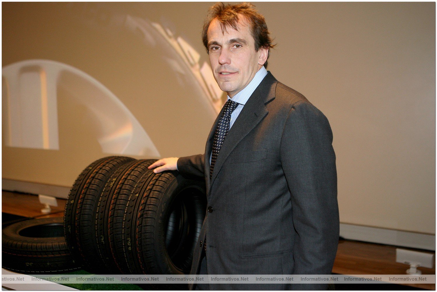 13FEB08 MAD.- Gian Paolo Gatti Comini en la presentacion del Pirelli Cinturato en 2008