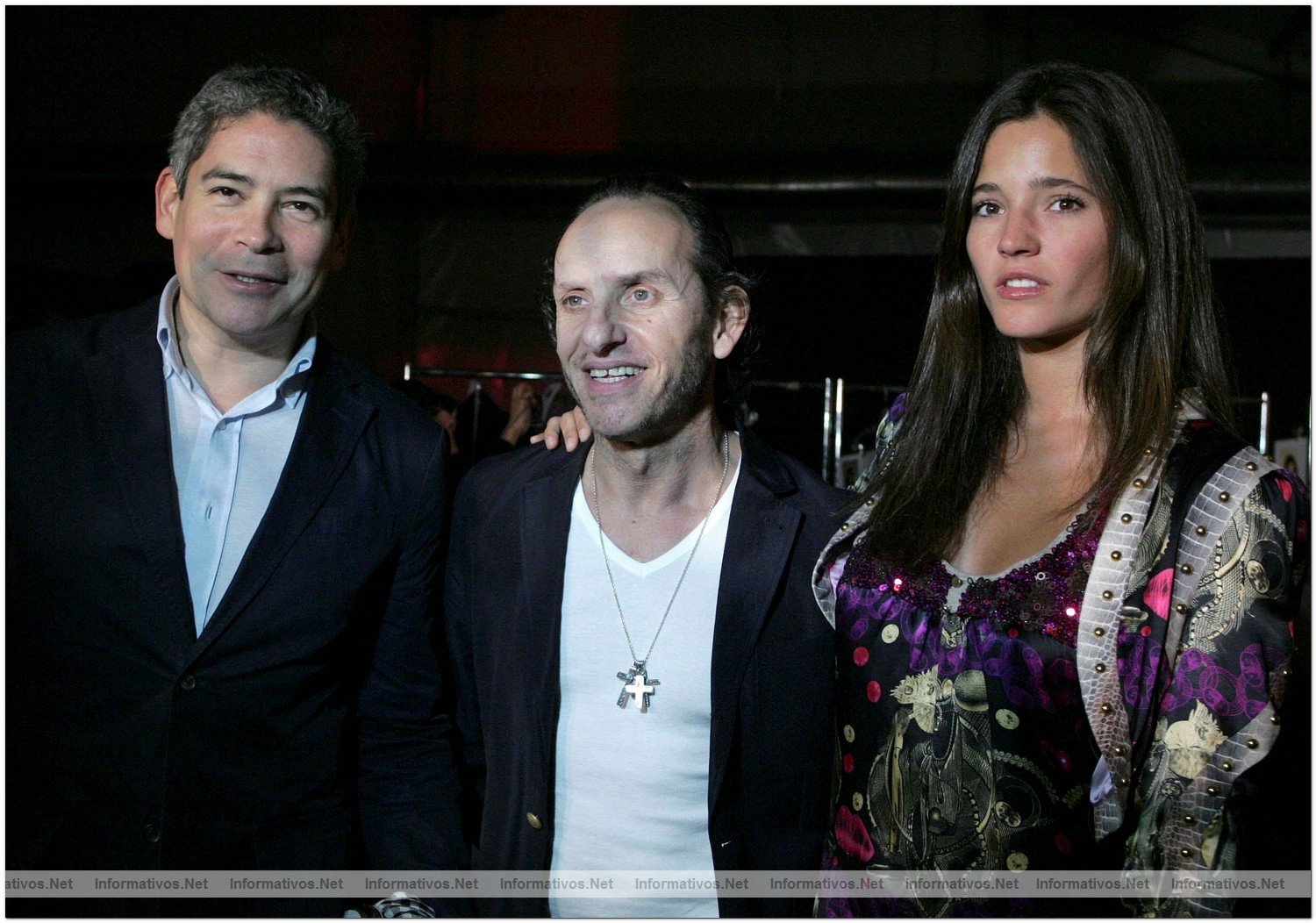 MIA01- MIAMI, FL (EEUU). 13.03.2010.-Boris Izaguirre, Custo Dalmau y Malena Costa en el desfile de Custo Barcelona en la Fashion Miami Show
