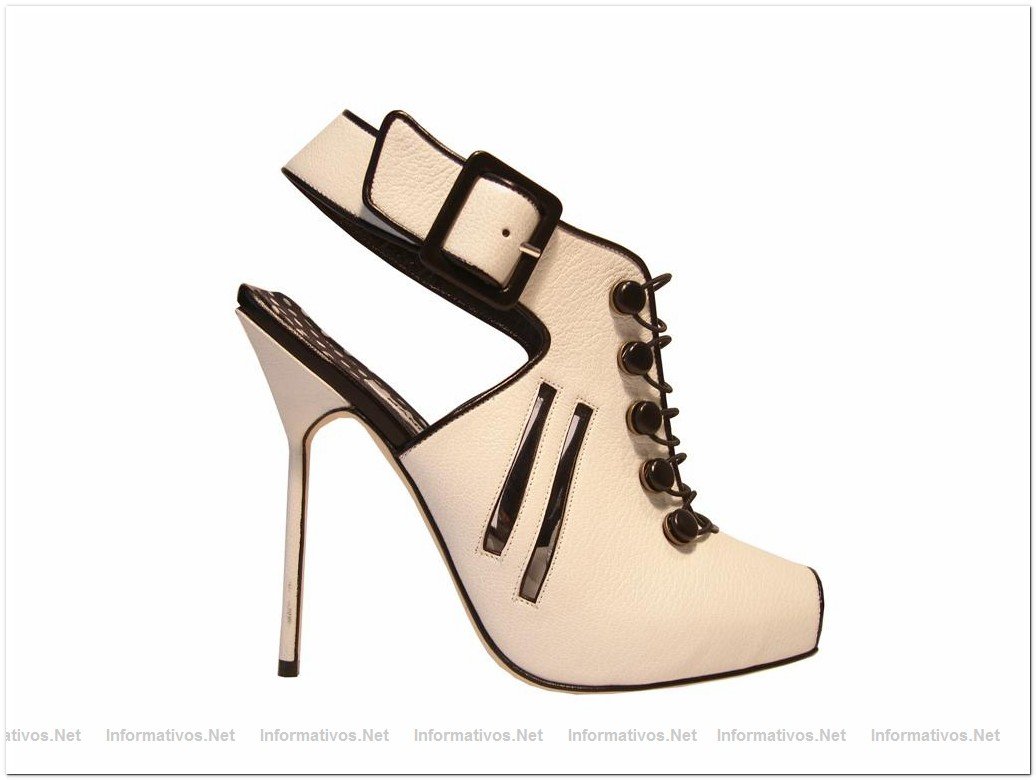 Coleccin 'Le Cirque' de Manolo Blahnik PV010.- Modelo Bimbolla (blanco)