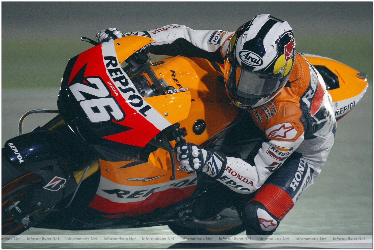 Este fin de semana arranca el Mundial de Motociclismo 2010 en Qatar. 18/03/010.- Test Qatar - Circuito de Losail:  Dani Pedrosa
