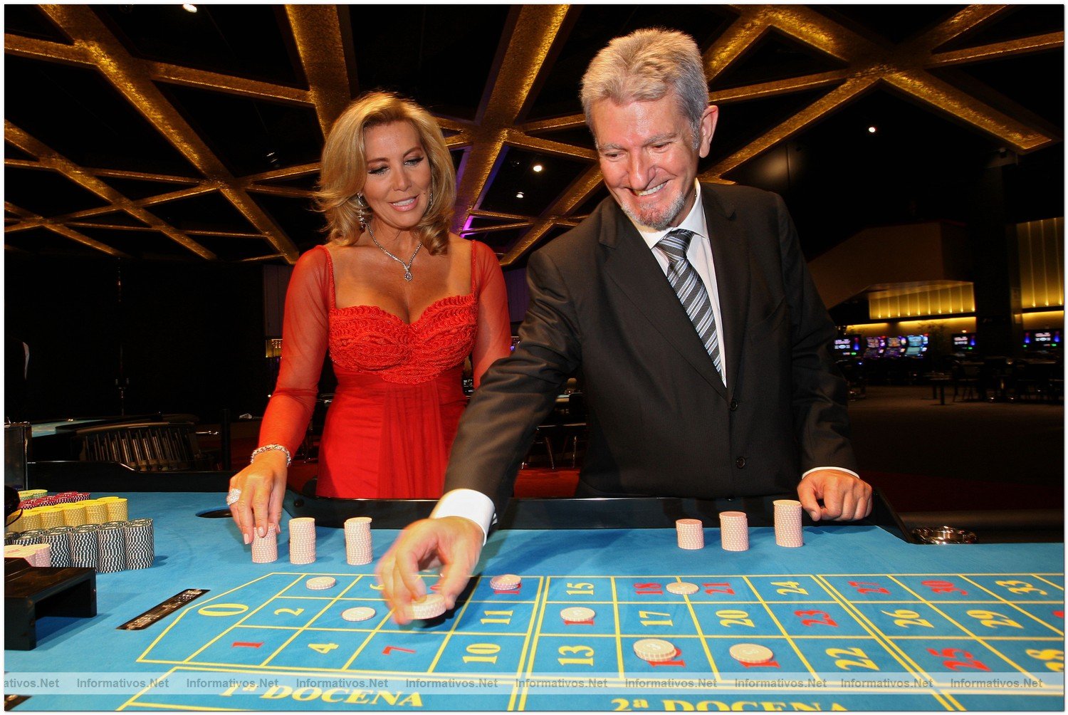 22JUL2010.- Inauguracin del Gran Casino Costa Brava: Norma Duval y Joan Lao, Presidente del Gran Casino Costa Brava.