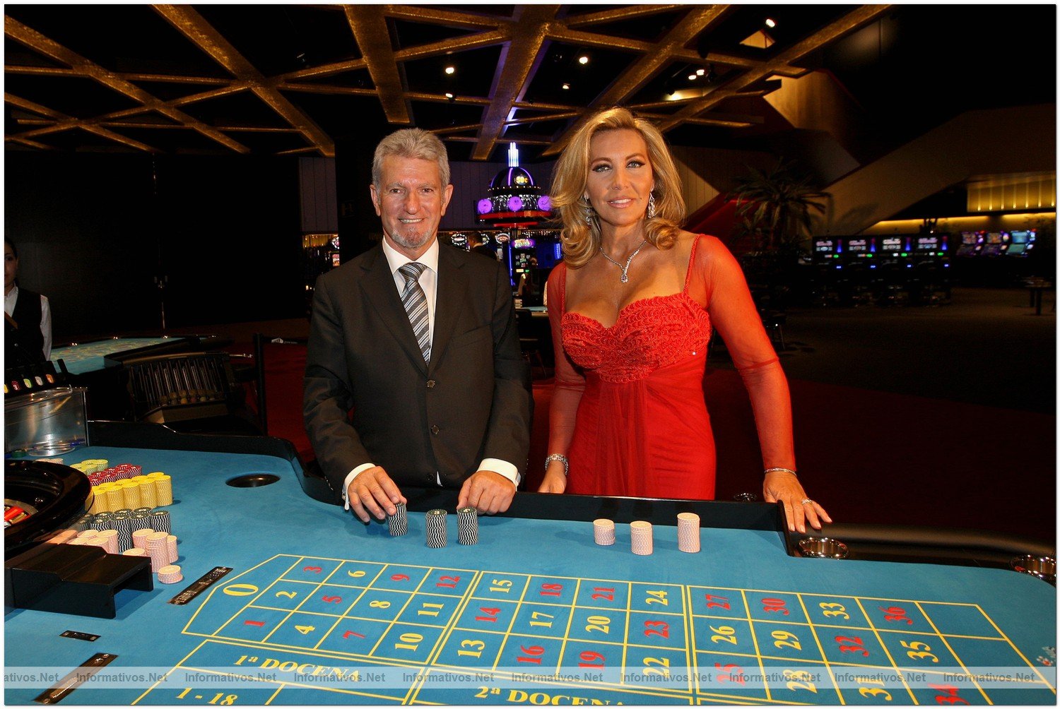 22JUL2010.- Inauguracin del Gran Casino Costa Brava: Norma Duval y Joan Lao, Presidente del Gran Casino Costa Brava.