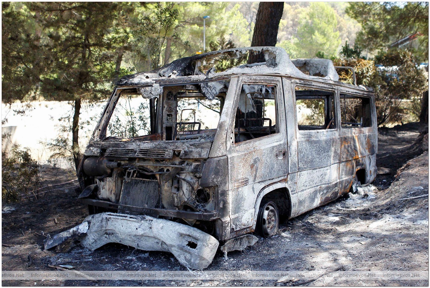 23 Agosto 2010.- Foto del incendio en Cala Benirras, Ibiza, donde han ardido 150 hectreas.