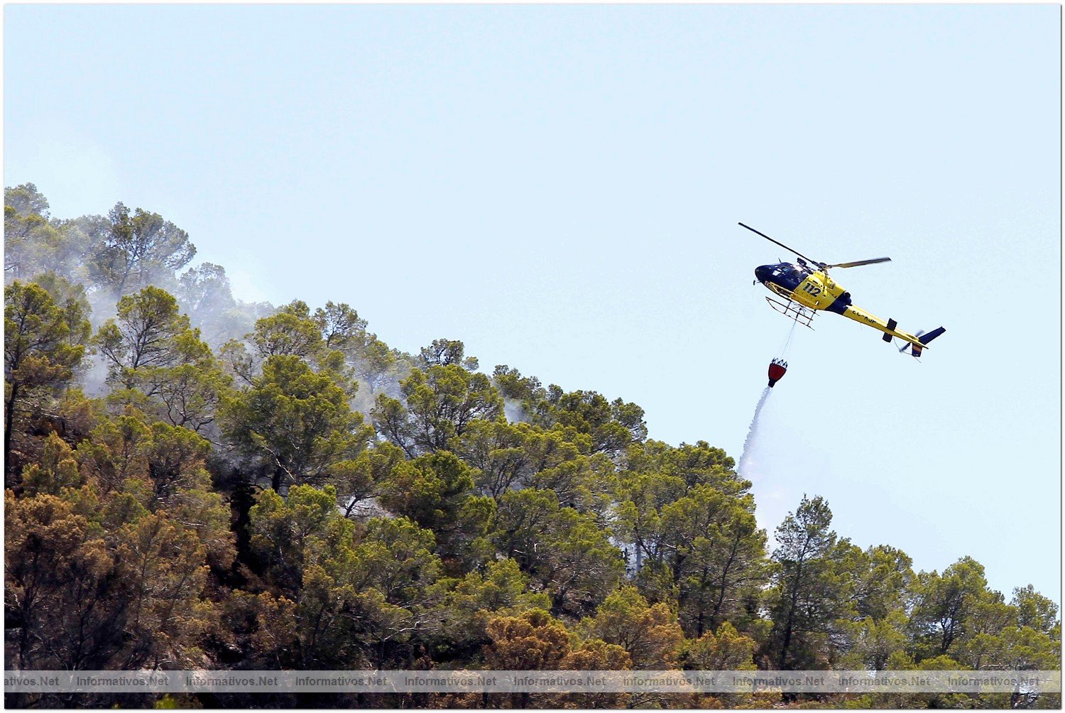 23 Agosto 2010.- Foto del incendio en Cala Benirras, Ibiza, donde han ardido 150 hectreas.