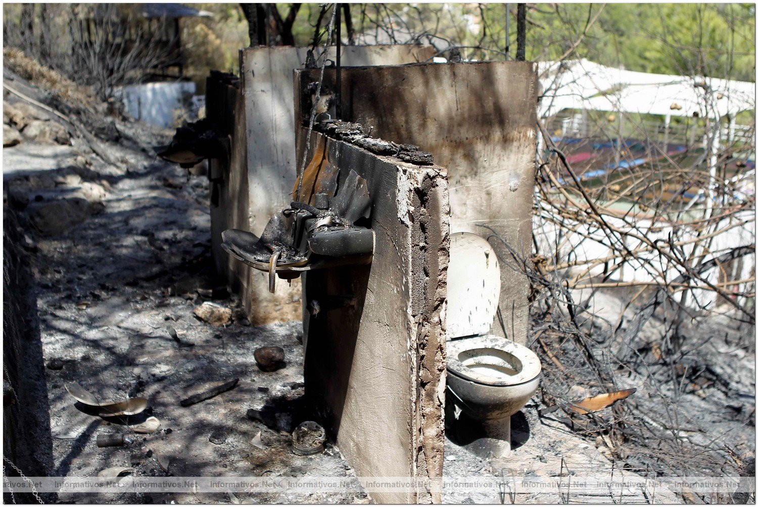 23 Agosto 2010.- Foto del incendio en Cala Benirras, Ibiza, donde han ardido 150 hectreas.