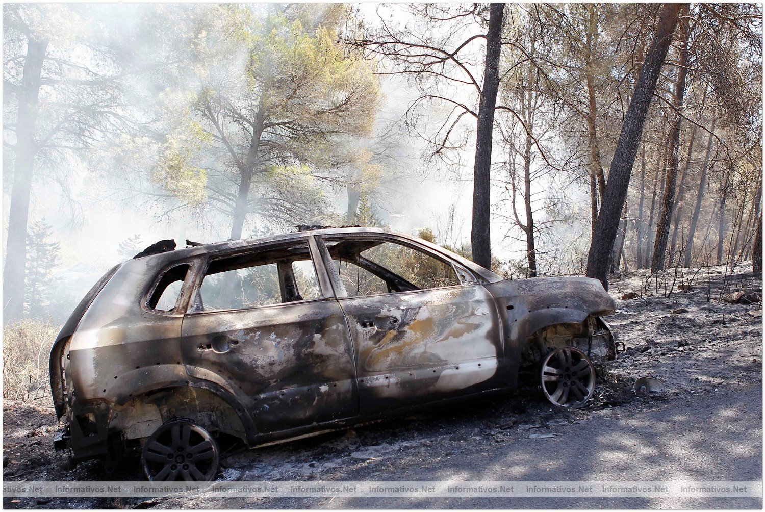 23 Agosto 2010.- Foto del incendio en Cala Benirras, Ibiza, donde han ardido 150 hectreas.