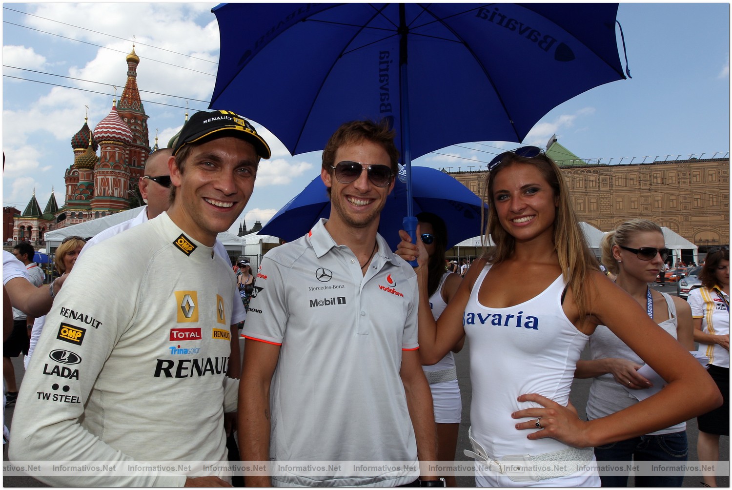 Bavaria City Racing Moscow. Vitaly Petrov, Renault y Jenson Button.