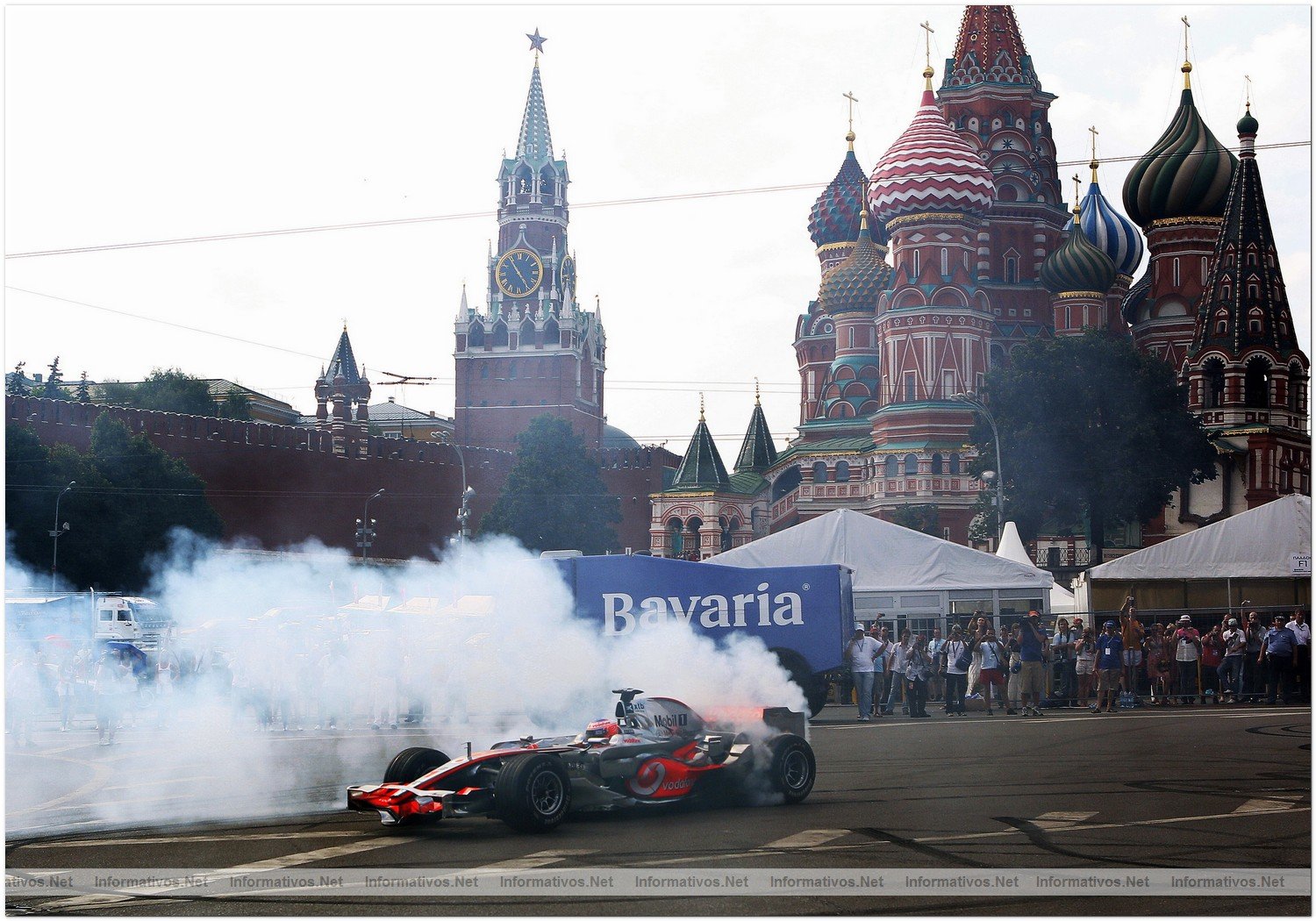 Jenson Button in action during Bavaria City Racing Moscow.