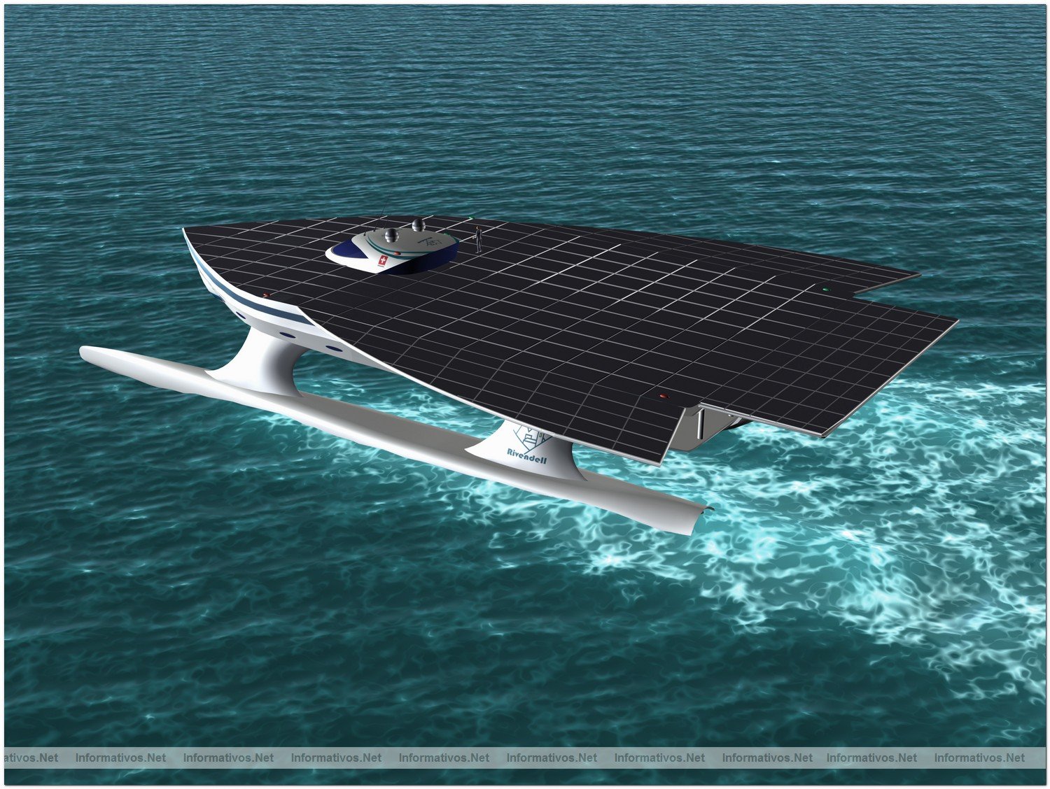 Maqueta del MS TRANOR PlanetSolar, el mayor barco solar del mundo